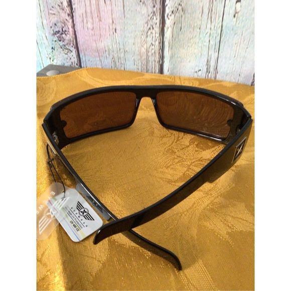 NWT X EYEWEAR 100% UV Protection Black Frames Smokey Brown Lenses NEW Unisex☀️🌞 - Picture 8 of 8